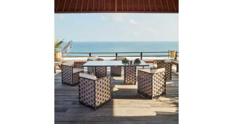 Set mobilier BANDIDO terasa si gradina, 6 fotolii si masa — imaginea 2