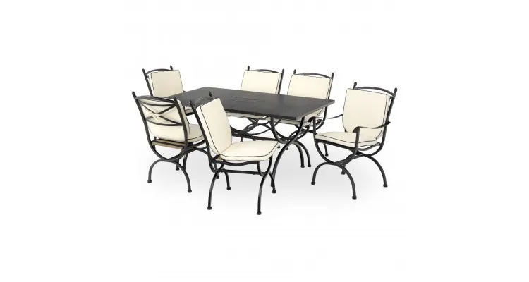 Set mobilier MEDICI terasa si gradina, 6 scaune si masa — imaginea 3