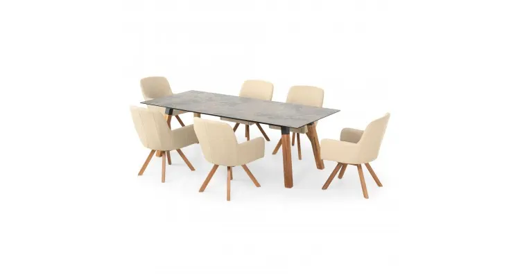 Set mobilier ELIZE terasa si gradina, 6 scaune si masa — imaginea 2