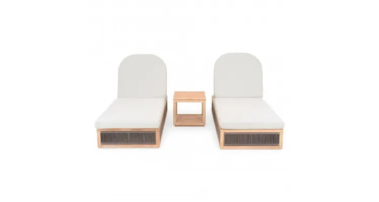 Set mobilier ELBA terasa si gradina, 2 sezlonguri si masuta — imaginea 5