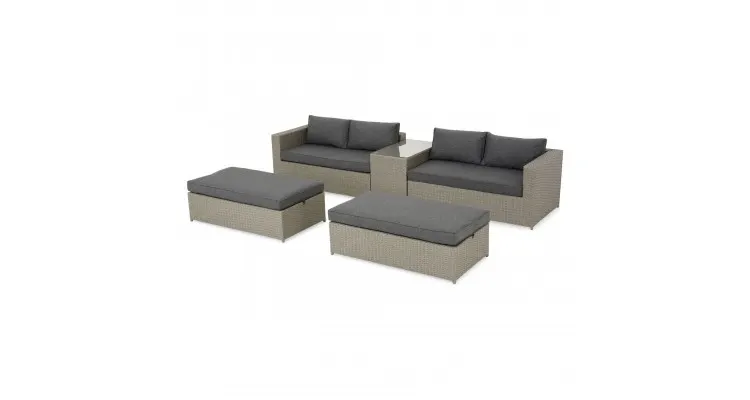 Set mobilier ADRA terasa si gradina, canapea, 2 taburete si masa — imaginea 3