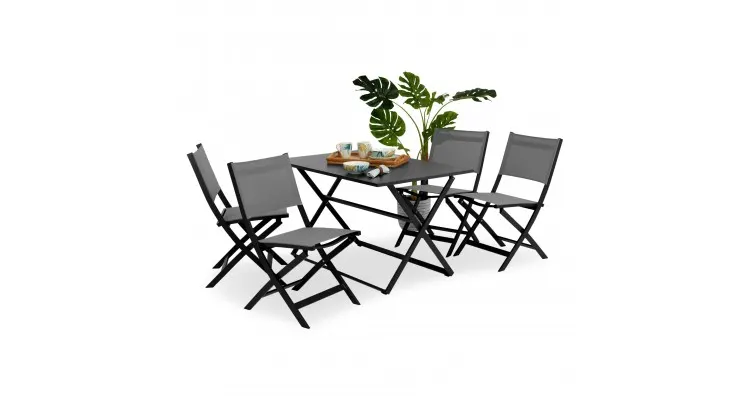 Set mobilier BREEZE terasa si gradina, 4 scaune si masa — imaginea 2