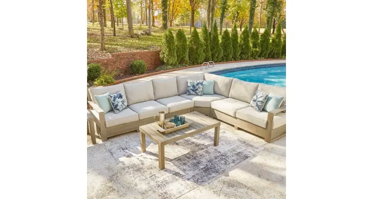 Set mobilier terasa si gradina, pentru 6 persoane, coltar si 2 masute Silo Point — imaginea 2