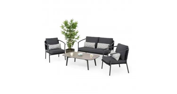 Set mobilier CASTELLI terasa si gradina, 2 fotolii, canapea si masuta — imaginea 3