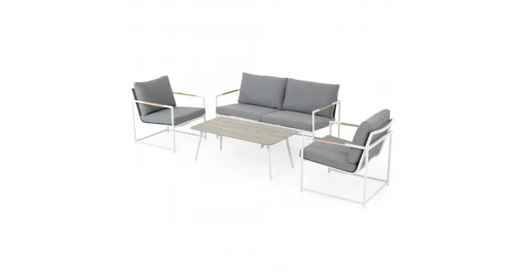 Set mobilier PORI terasa si gradina, 2 fotolii, canapea si masuta — imaginea 3