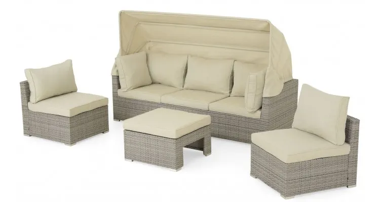 Set mobilier MOLLY terasa si gradina, 2 fotolii, canapea si masuta — imaginea 4