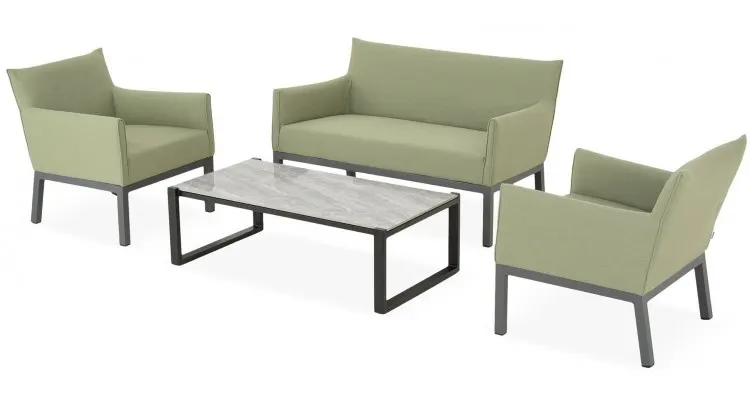 Set mobilier LIMA terasa si gradina, 2 fotolii, canapea si masuta