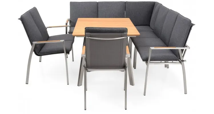 Set mobilier COLLODI pentru terasa si gradina, scaun, coltar, canapea si masa — imaginea 5