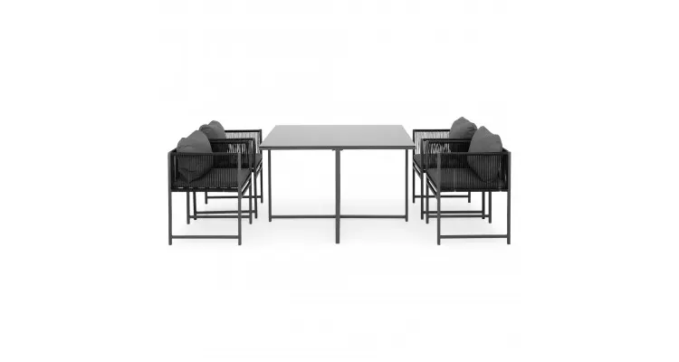 Set mobilier REIMS terasa si gradina 4 scaune si masa — imaginea 2