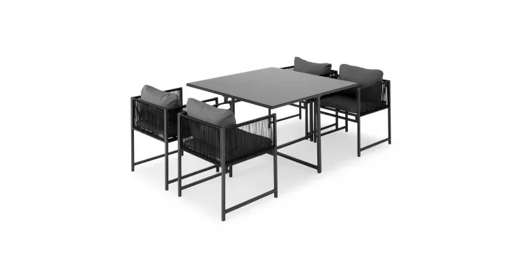 Set mobilier REIMS terasa si gradina 4 scaune si masa — imaginea 4