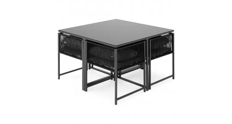 Set mobilier REIMS terasa si gradina 4 scaune si masa — imaginea 5