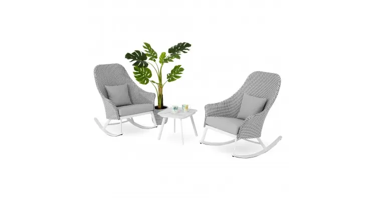 Set mobilier SISTO terasa si gradina, 2 balansoare si masuta — imaginea 2