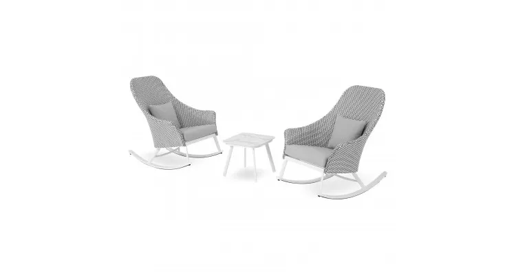 Set mobilier SISTO terasa si gradina, 2 balansoare si masuta — imaginea 3
