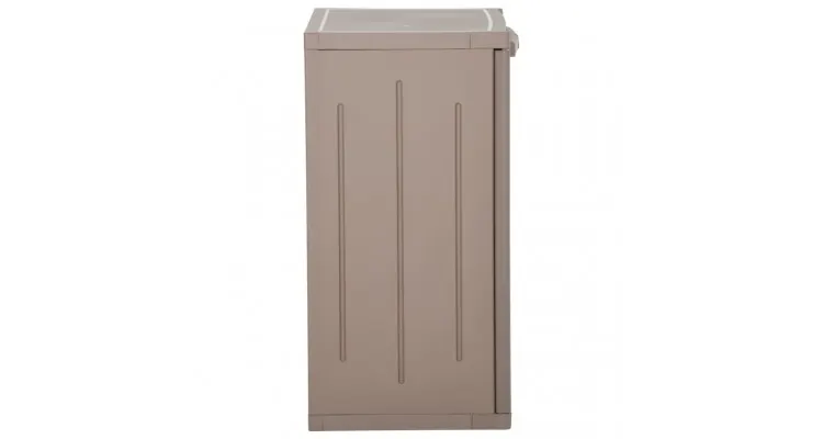 Dulap de depozitare gradina, maro, 65x45x88 cm PP aspect lemn — imaginea 3