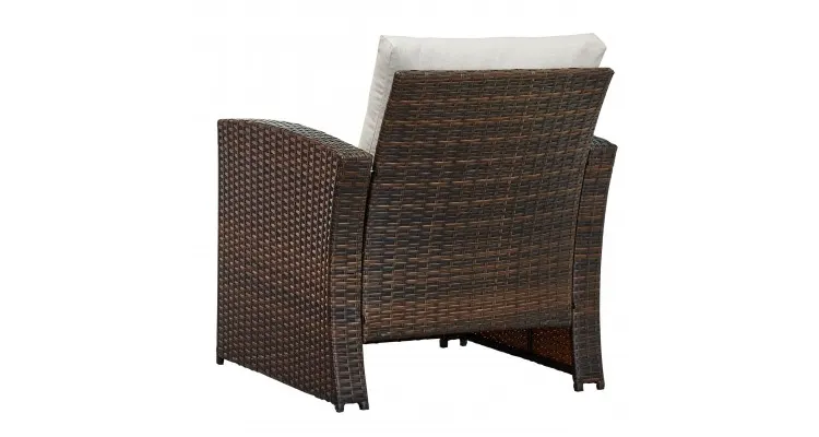 Set de 2 fotolii de exterior poliratan EastBrook cu perne — imaginea 3