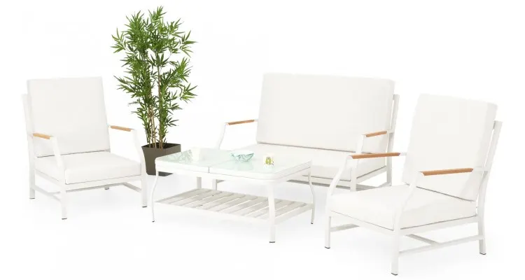 Set mobilier EIVISSA terasa si gradina, 2 fotolii, canapea si masuta — imaginea 2