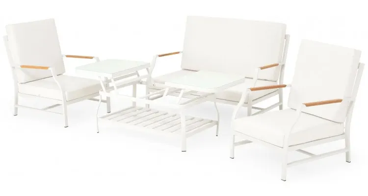 Set mobilier EIVISSA terasa si gradina, 2 fotolii, canapea si masuta — imaginea 3