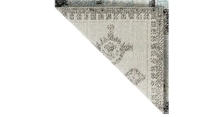Covor de exterior, verde si gri, 80x150 cm, tesatura plata — imaginea 3