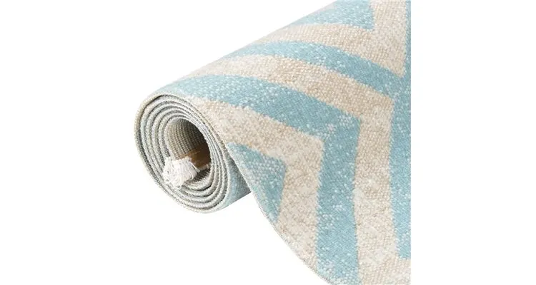 Covor de exterior, verde si bej, 80x250 cm, tesatura plata — imaginea 2