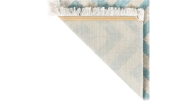 Covor de exterior, verde si bej, 80x250 cm, tesatura plata — imaginea 3