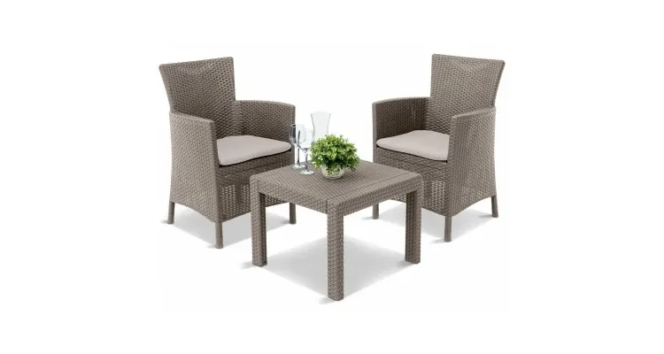 Set mobilier de balcon, Rosario Balcony, cappuccino — imaginea 3