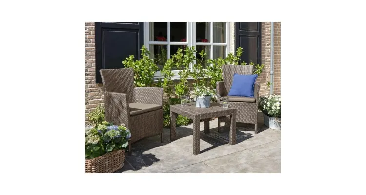 Set mobilier de balcon, Rosario Balcony, cappuccino — imaginea 4