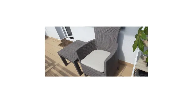 Set mobilier de balcon, Rosario Balcony, cappuccino — imaginea 5