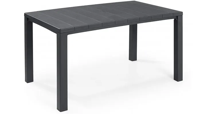 Masa Julie, 6 locuri, 1,47 x 90 x 74,5 cm, culoare grafit, Keter