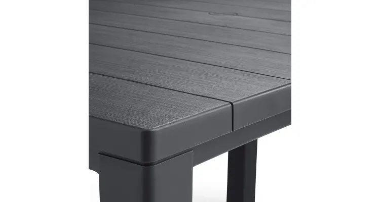 Masa Julie, 6 locuri, 1,47 x 90 x 74,5 cm, culoare grafit, Keter — imaginea 3