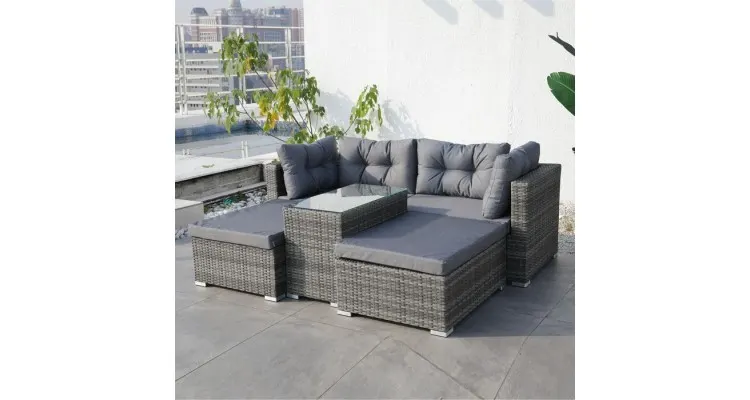 Set mobilier BORELLO terasa si gradina, coltar, taburet si masuta — imaginea 2