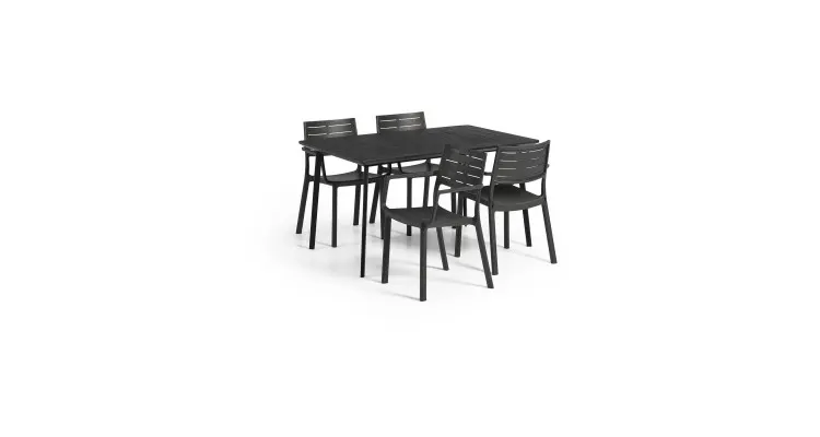 Masa de gradina Metalea, Keter, negru — imaginea 4