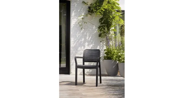 Scaun de gradina, Chloe, grafit — imaginea 3