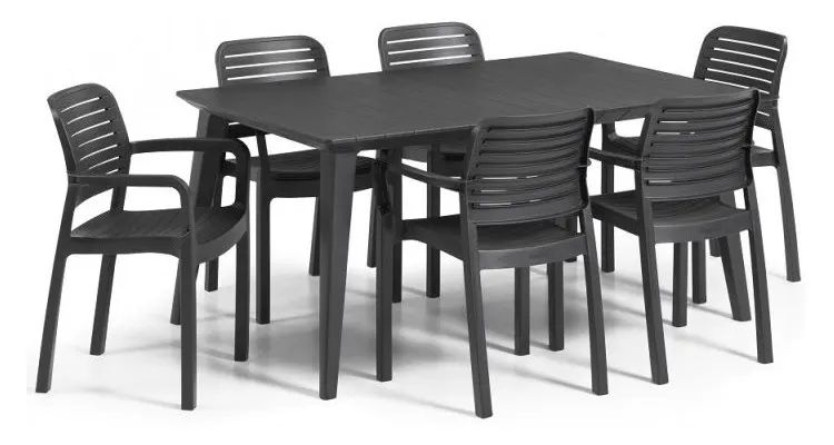 Scaun de gradina, Chloe, grafit — imaginea 4