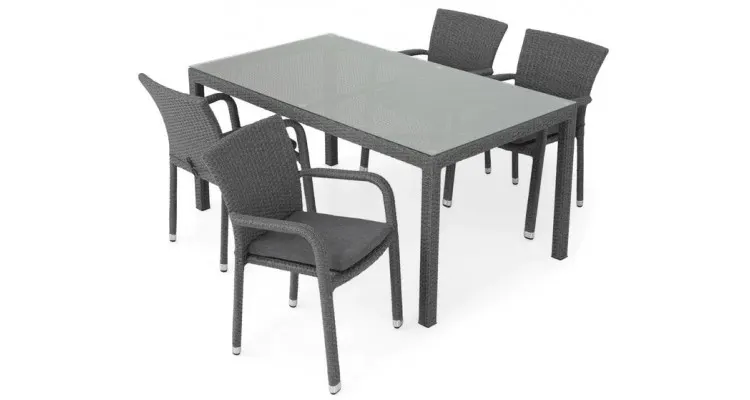 Set mobilier HORECA terasa si gradina, 4 scaune si masa — imaginea 2