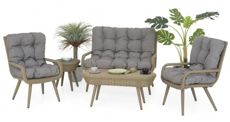 Set mobilier VERACRUZ terasa/gradina, 2 fotolii, canapea, 2 masute — imaginea 2