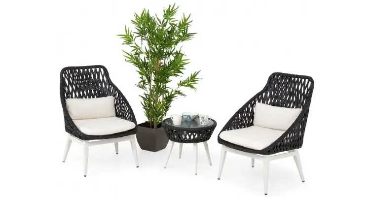 Set mobilier BORGO terasa/gradina, 2 fotolii si masuta — imaginea 2
