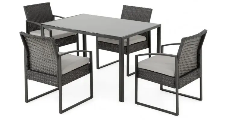 Set mobilier BREDA terasa si gradina, 4 scaune si masa — imaginea 3