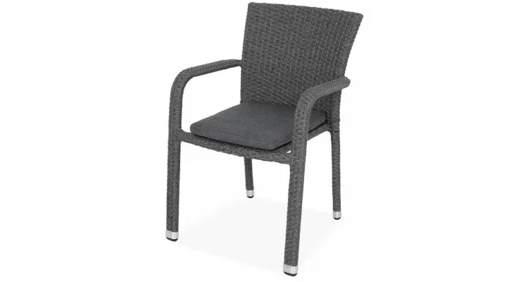 Set mobilier HORECA terasa si gradina, 4 scaune si masa,gri — imaginea 3