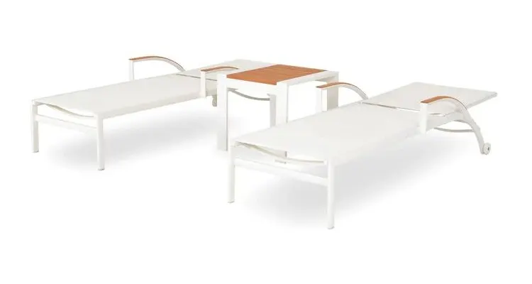 Set mobilier BUTTERFLY gradina/terasa, 2 sezlonguri si masuta — imaginea 2