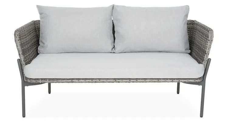 Set mobilier exterior, poliratan, 4 locuri, 2 fotolii, canapea si 2 masute LILLE — imaginea 4