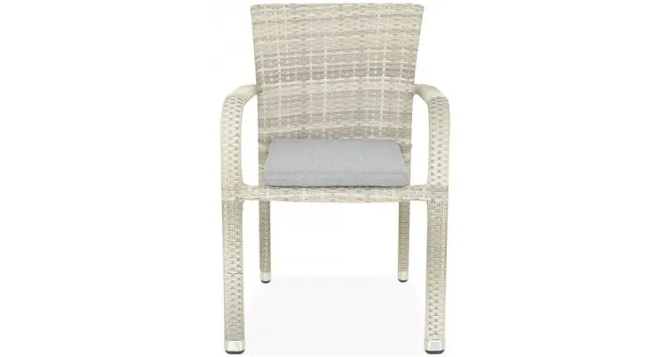 Set mobilier gradina, dining, 4 scaune si masa, aluminiu si poliratan, HORECA — imaginea 4
