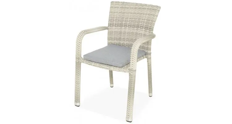 Set mobilier gradina, dining, 4 scaune si masa, aluminiu si poliratan, HORECA — imaginea 5