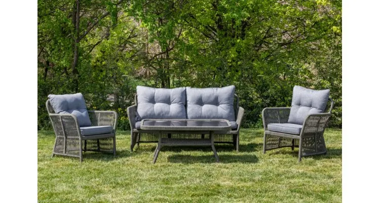 Set mobilier de gradina premium, Bury, ratan sintetic — imaginea 2