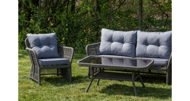 Set mobilier de gradina premium, Bury, ratan sintetic — imaginea 3