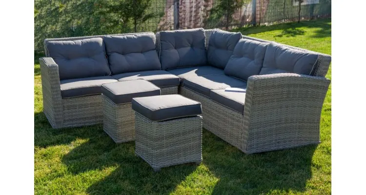 Set mobilier premium de gradina, Marbella, rattan sintetic — imaginea 3
