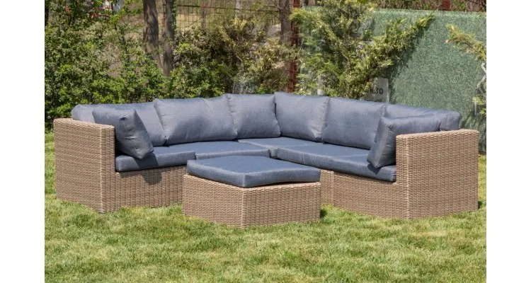 Set mobilier premium de gradina Kansas, rattan — imaginea 3