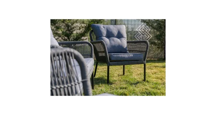 Set mobilier premium de gradina Dubai Rope 1, rattan sintetic — imaginea 5