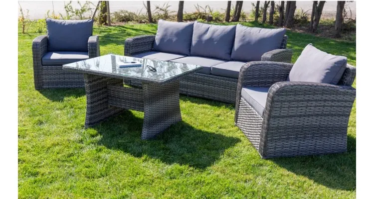 Set mobilier premium de terasa Monaco, ratan sintetic — imaginea 2