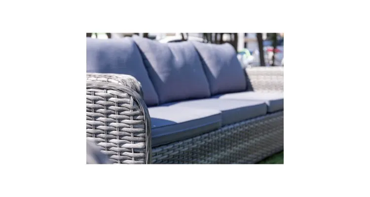 Set mobilier premium de terasa Monaco, ratan sintetic — imaginea 5