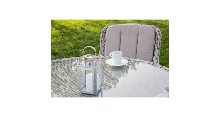 Set mobilier premium de terasa Juventus Grande, ratan sintetic, gri — imaginea 3